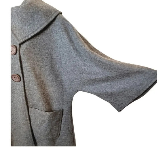ELLEN TRACY Women's Oversized Wool Peacoat Jacket Size Medium Heather Gray - Picture 7 of 14